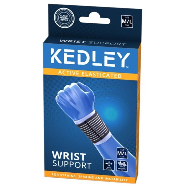 KEDLEY ELASTICATED WRIST SUPPORT-MEDIUM/LARGE
